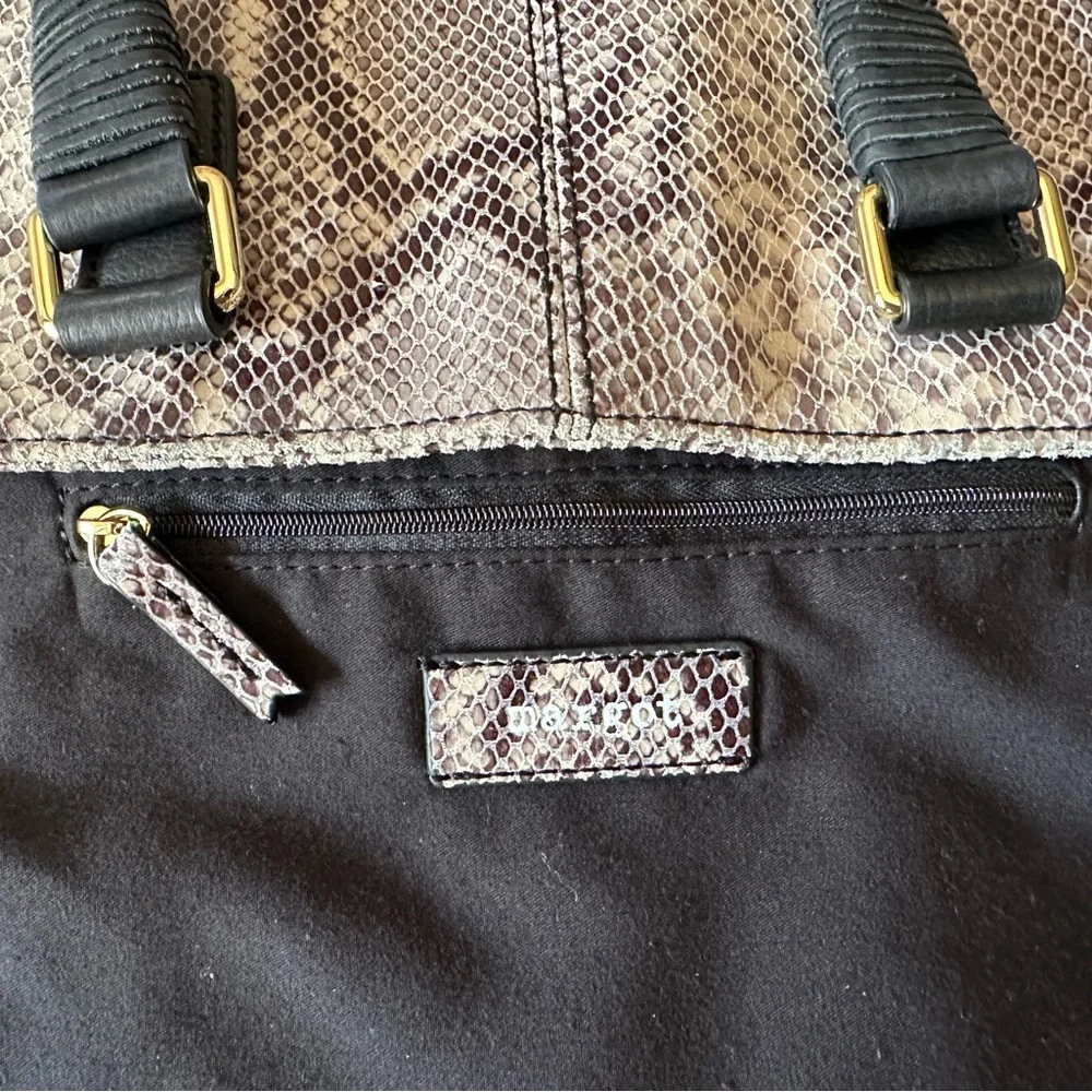 Margot Leather Snakeskin Pattern Tote Bag